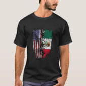 American Grown Mexican Roots USA Mexico Flag T-Shirt (Vorderseite)
