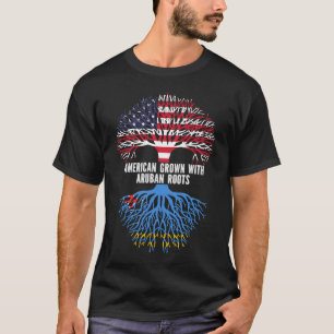 American Grown mit Aruban Roots USA Flag T-Shirt