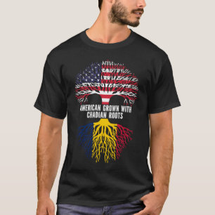 American Grown mit Chadian Roots USA Flag T-Shirt