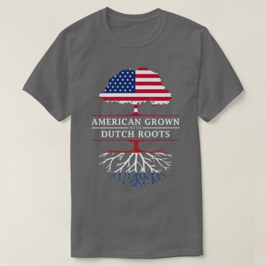 American Grown mit Dutch Roots Netherlands Premi T-Shirt (Design vorne)
