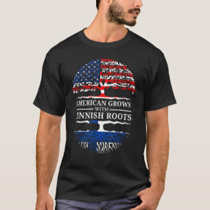 American Grown mit finnischer Wurzel US-Flaggenbau T-Shirt