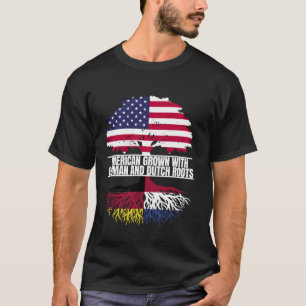 American Grown mit Flag Heritage German Dutch Roo T-Shirt