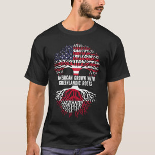 American Grown mit Greenlandic Roots USA Flag T-Shirt