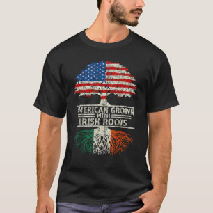 American Grown mit Irish Roots Ireland Flag T-Shirt