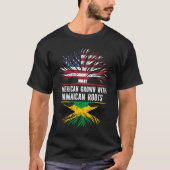 American Grown mit jamaican Roots USA Flag T-Shirt (Vorderseite)