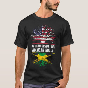 American Grown mit jamaican Roots USA Flag T-Shirt