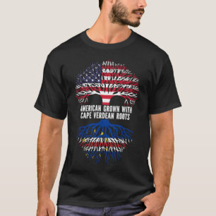American Grown mit Kap Verdean Roots USA Flag T-Shirt