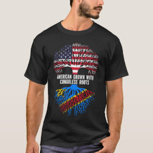 American Grown mit kongolesischer Roots USA Flag T-Shirt