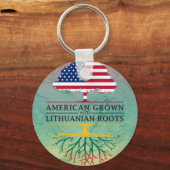 American Grown mit litauischem Roots-Marmorstil Schlüsselanhänger (Vorderseite)