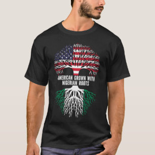 American Grown mit nigerianischer Roots USA Flag T-Shirt
