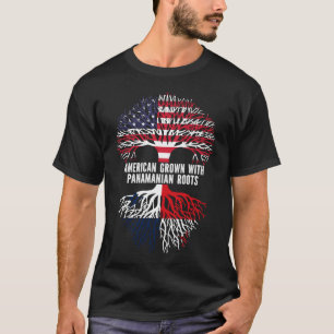 American Grown mit Panamanian Roots USA Flag T-Shirt