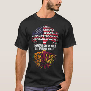 American Grown mit Sri Lankan Roots USA Flag T-Shirt