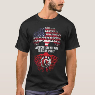 American Grown mit tunesischer Roots USA Flag T-Shirt