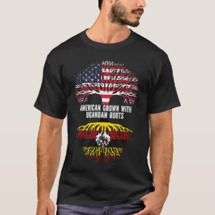 American Grown mit Ugandan Roots USA Flag T-Shirt