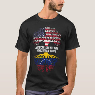American Grown mit venezolanischer Roots USA Flag T-Shirt