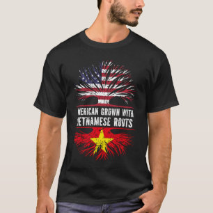 American Grown mit vietnamesischer Roots USA Flag T-Shirt