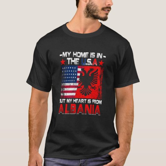 American Grown Patriot Albanian American from Alba T-Shirt (Vorderseite)