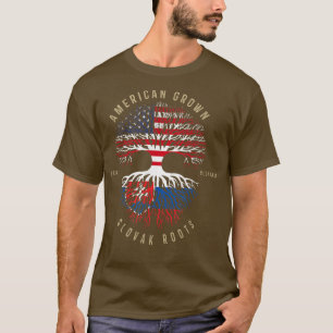 American Grown Slovak Roots Vintag USA & Slowakei T-Shirt