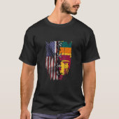American Grown Sri Lankan Roots USA Sri Lanka Flag T-Shirt (Vorderseite)