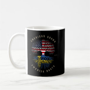 American Grown Swedish Roots Sweden Flag Kaffeetasse