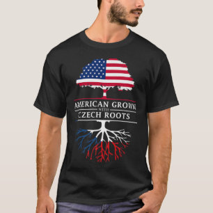 American Grown with Czech Roots Tschechische Repub T-Shirt