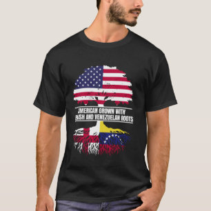 American Grown with Flag Heritage English Venezuel T-Shirt