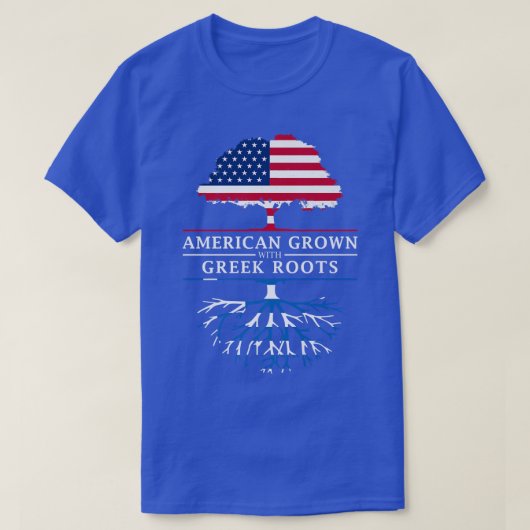 American Grown with Greek Roots Greece Premium T-Shirt (Design vorne)