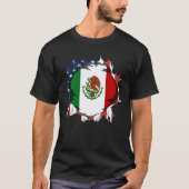 American Grown with Mexican Roots Flag T-Shirt (Vorderseite)