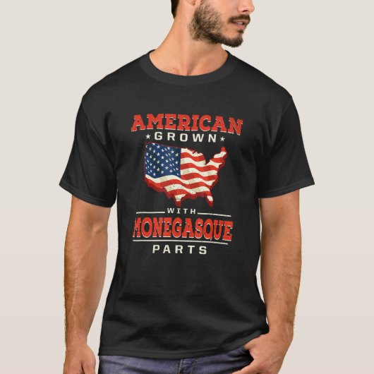 American Grown with Monegasque Parts Patriotic Mon T-Shirt (Vorderseite)