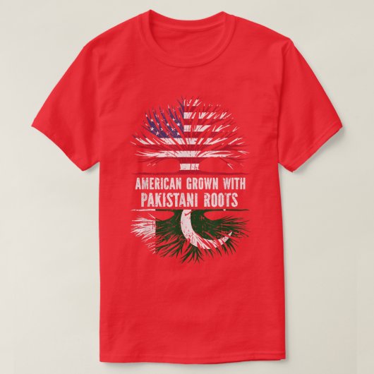 American Grown With Pakistani Roots Usa Flag Pakis T-Shirt (Design vorne)
