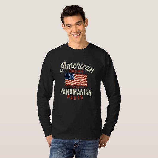 American Grown with Panamanian Parts Patriotic Nat T-Shirt (Vorne ganz)