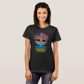 American Grown with Rwandan Roots USA Flag T-Shirt (Vorne ganz)