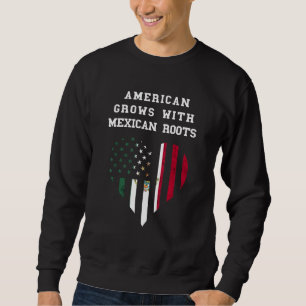 American Grows Heart Vintag USA Flag Mexikanischer Sweatshirt