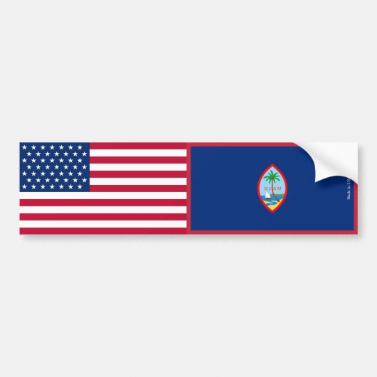 American & Guam Flags Autoaufkleber (Vorne)
