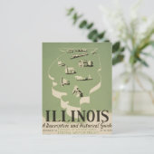 American Guide Series Volume on Illinois. Postkarte (Stehend Vorderseite)