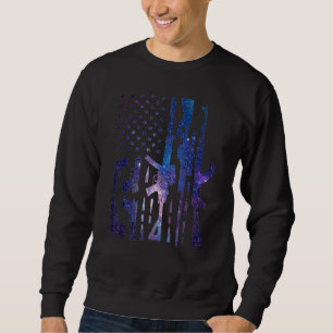 American Gun Flag Hand Gun Rifle Sniper Kugeln Di Sweatshirt