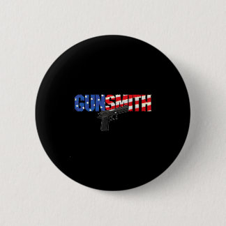 American Gunsmith Patriot Usa Flag Retro Style Gun Button