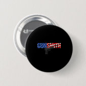 American Gunsmith Patriot Usa Flag Retro Style Gun Button (Vorne & Hinten)