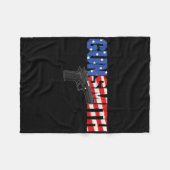 American Gunsmith Patriot Usa Flag Retro Style Gun Fleecedecke (Vorderseite (Horizontal))