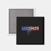 American Gunsmith Patriot Usa Flag Retro Style Gun Magnet (Vorderseite/Rückseite)