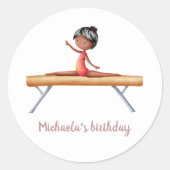 American Gymnastics Balance Beam Runder Aufkleber (Vorderseite)