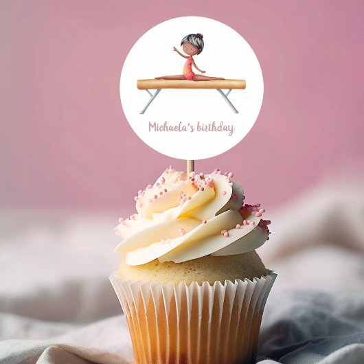 American Gymnastics Balance Beam Runder Aufkleber