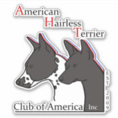 American Hairless Terrier Club of America Stickers Aufkleber (Vorderseite)