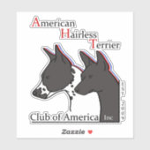 American Hairless Terrier Club of America Stickers Aufkleber (Blatt)