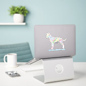 American Hairless Terrier Word Cloud Vinyl Sticker (Laptop auf Schreibtisch)