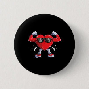 American Heart Disease Awareness Heart Month Heart Button