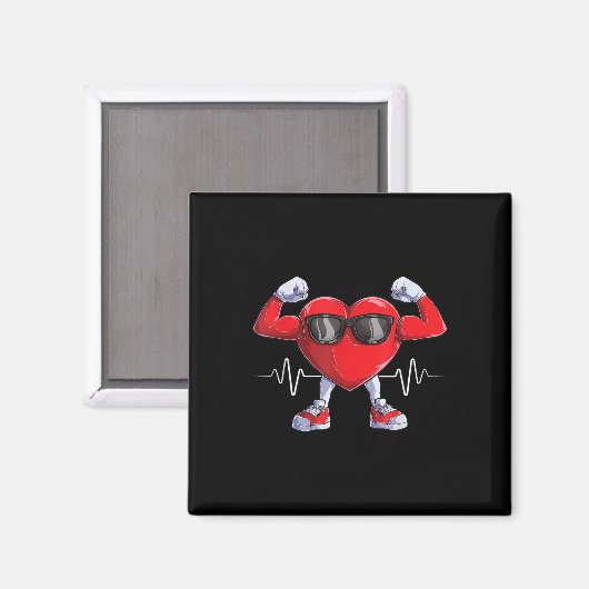 American Heart Disease Awareness Heart Month Heart Magnet (Vorderseite/Rückseite)