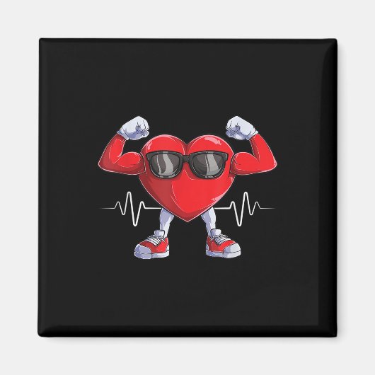 American Heart Disease Awareness Heart Month Heart Magnet (Vorne)