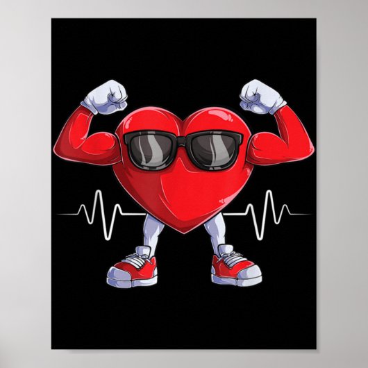 American Heart Disease Awareness Heart Month Heart Poster (Vorne)