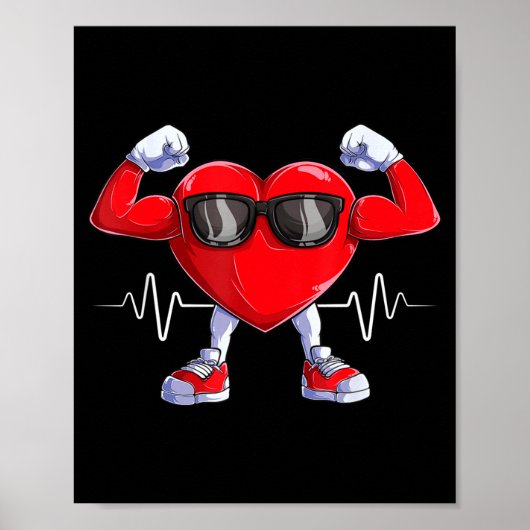 American Heart Disease Awareness Heart Month Heart Poster (Vorne)
